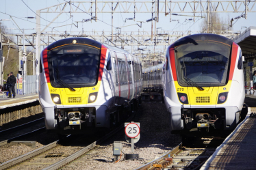 Two Alstom manufactured trains