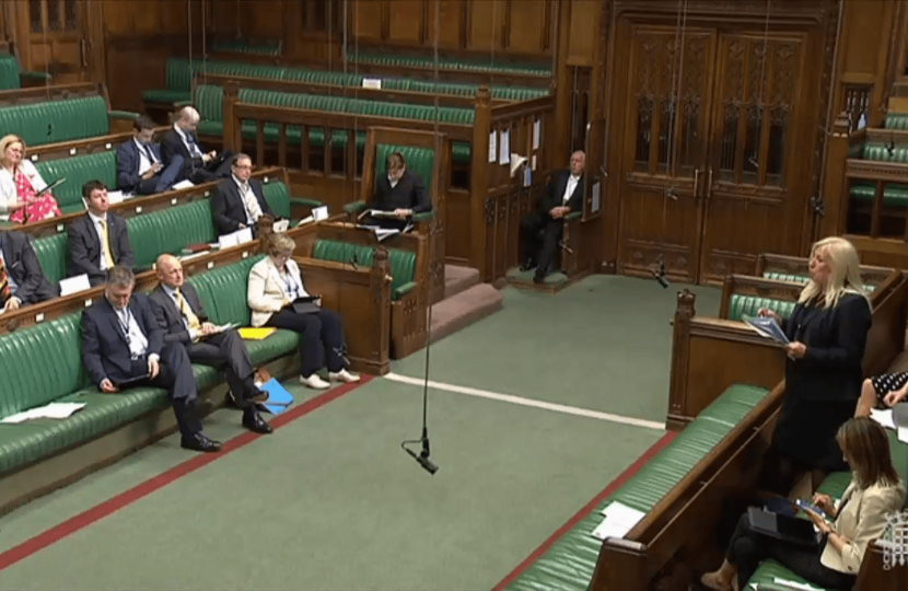 Amanda Solloway MP speaks in a debate on the Gender Pay Gap.